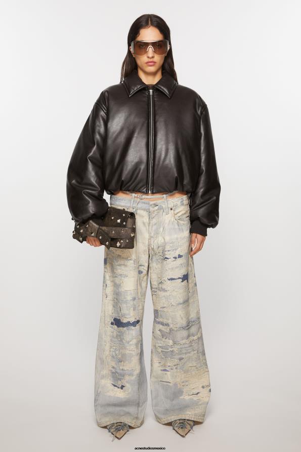 Acne Studios vestir marron oscuro 0T4HT10 chaqueta bomber revestida