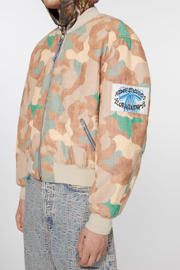 Acne Studios vestir naranja/verde 0T4HT880 chaqueta de bombardero