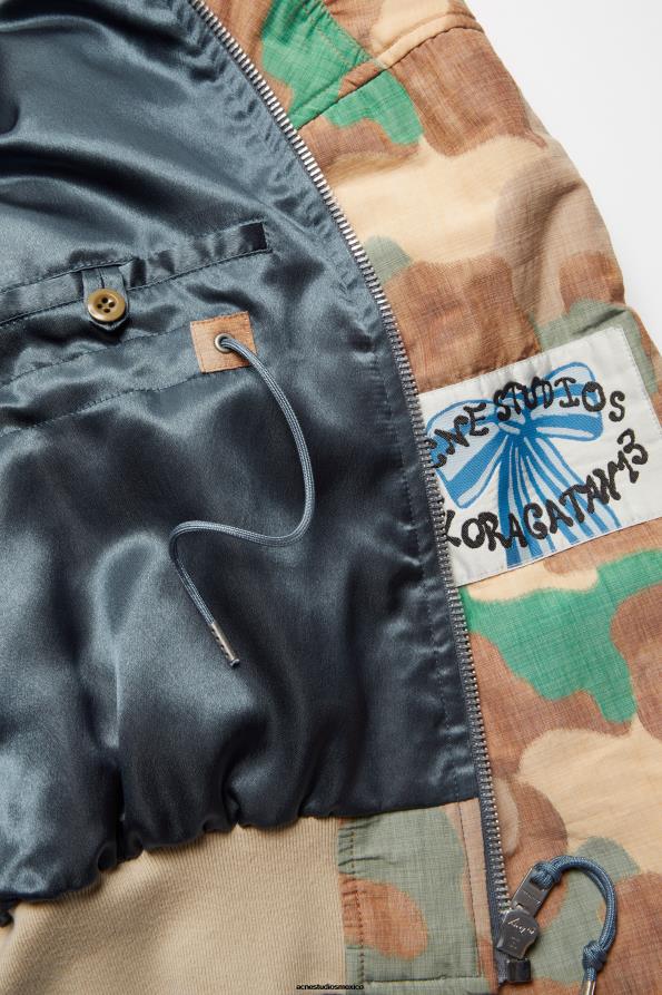 Acne Studios vestir naranja/verde 0T4HT880 chaqueta de bombardero