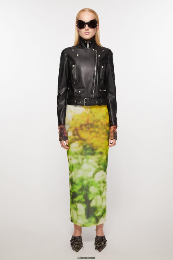 Acne Studios vestir negro 0T4HT2 chaqueta motera de cuero