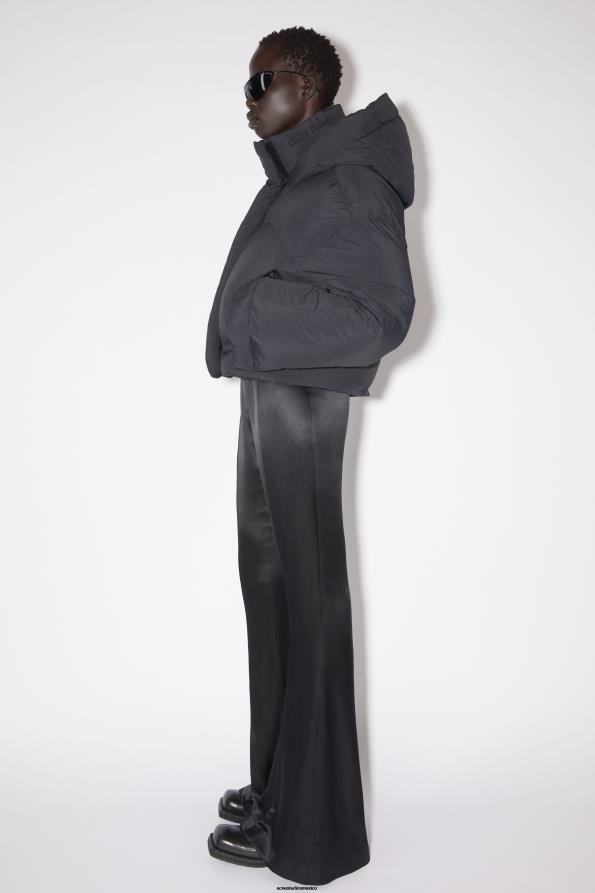 Acne Studios vestir negro 0T4HT31 chaqueta acolchada con capucha
