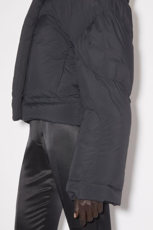 Acne Studios vestir negro 0T4HT31 chaqueta acolchada con capucha
