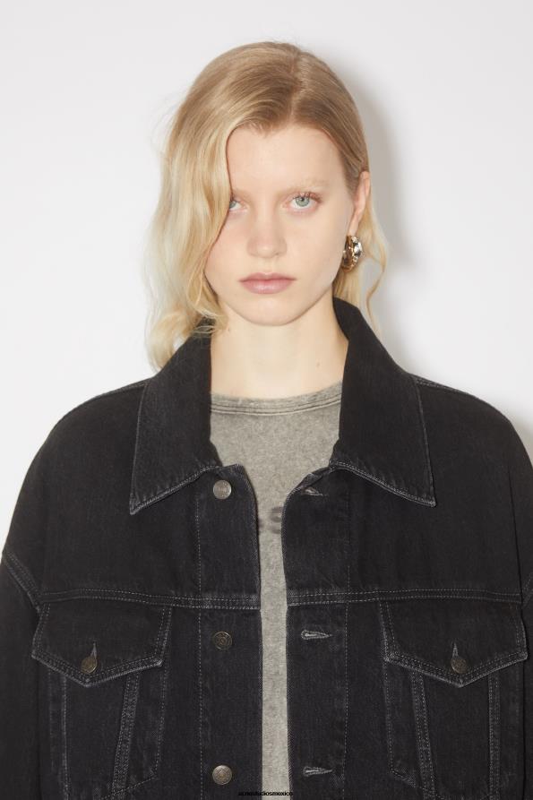 Acne Studios vestir negro 0T4HT47 chaqueta vaquera - corte unisex extragrande