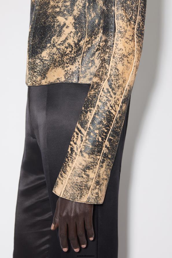 Acne Studios vestir negro 0T4HT48 chaqueta motera de cuero