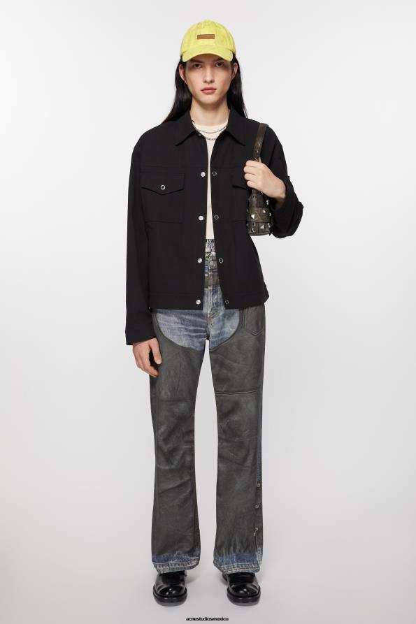 Acne Studios vestir negro 0T4HT893 chaqueta de sarga