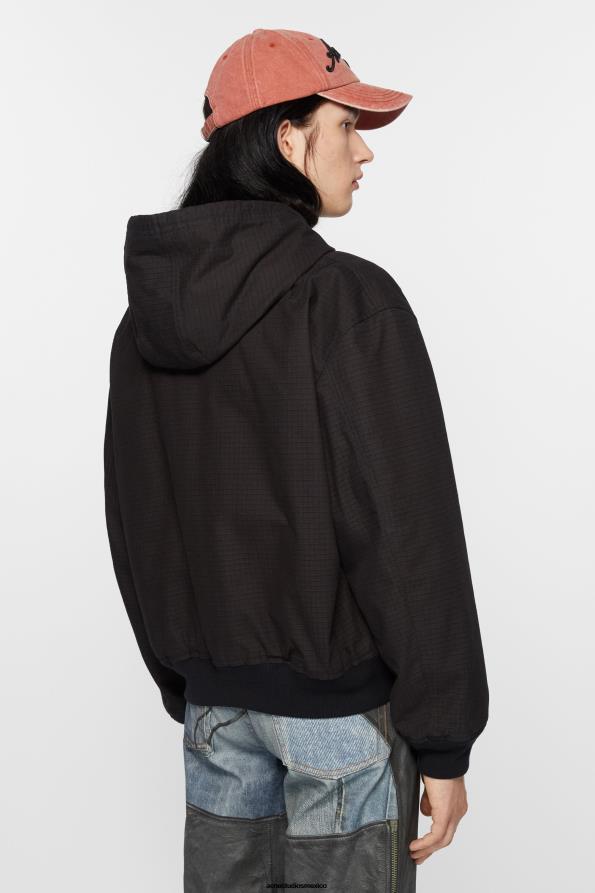 Acne Studios vestir negro 0T4HT894 chaqueta acolchada antidesgarros