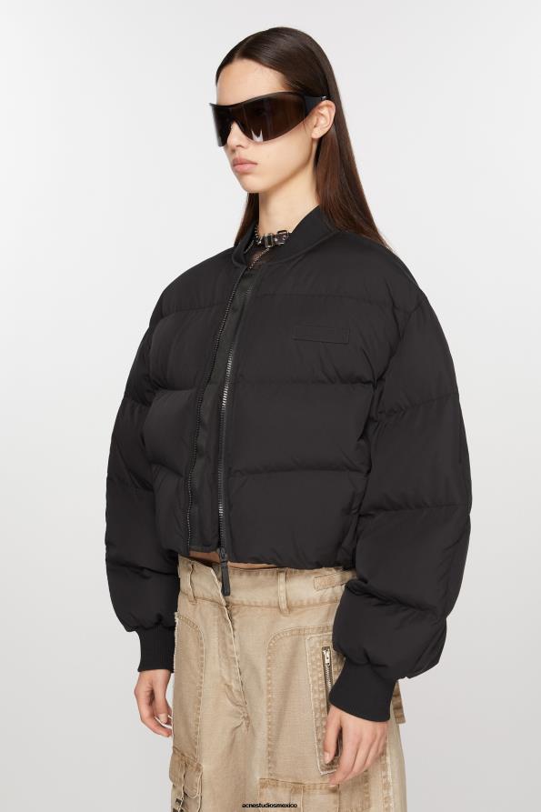 Acne Studios vestir negro lavado 0T4HT13 chaqueta bomber acolchada