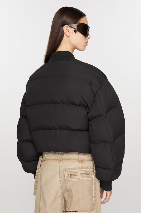 Acne Studios vestir negro lavado 0T4HT13 chaqueta bomber acolchada
