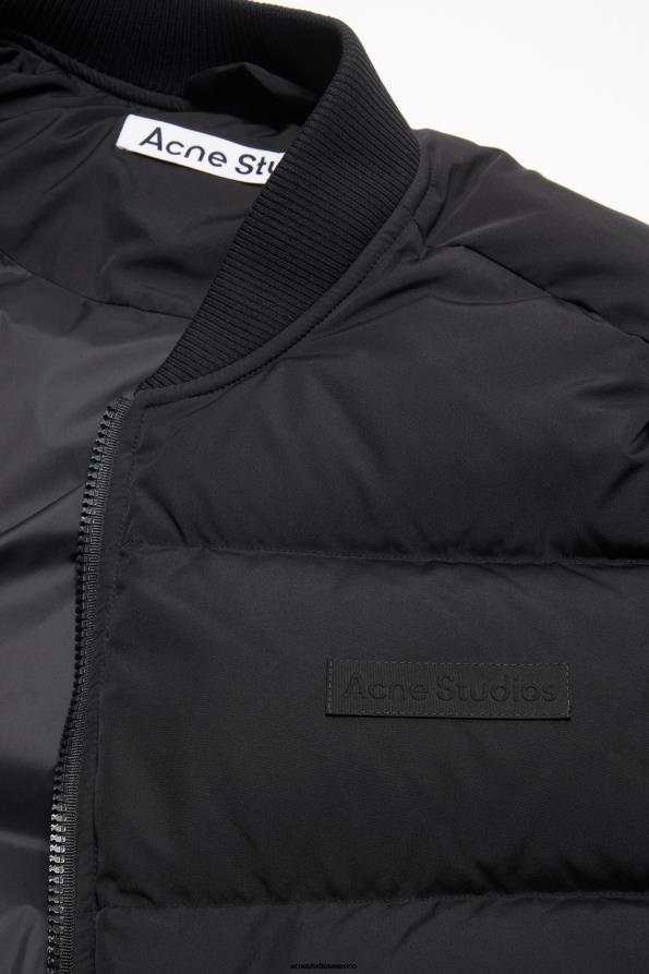 Acne Studios vestir negro lavado 0T4HT13 chaqueta bomber acolchada