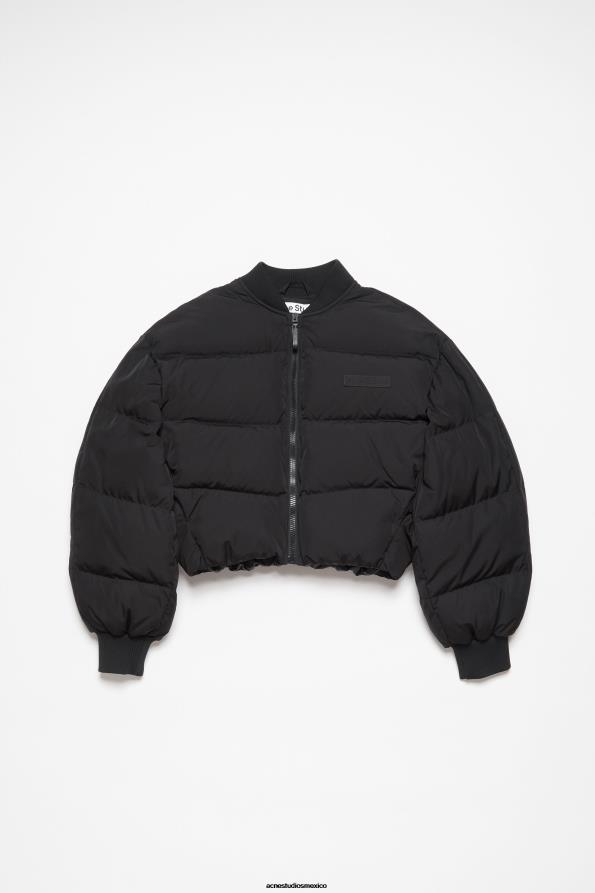 Acne Studios vestir negro lavado 0T4HT13 chaqueta bomber acolchada