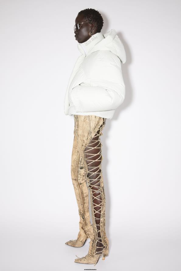 Acne Studios vestir porcelana blanca 0T4HT30 chaqueta acolchada con capucha