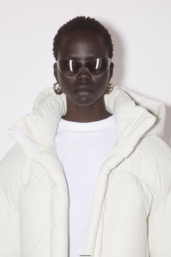 Acne Studios vestir porcelana blanca 0T4HT30 chaqueta acolchada con capucha