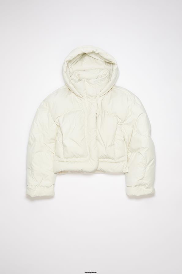 Acne Studios vestir porcelana blanca 0T4HT30 chaqueta acolchada con capucha