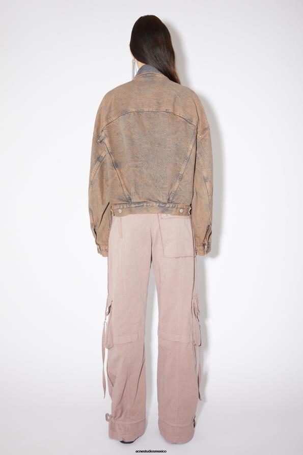 Acne Studios vestir rosa claro/gris 0T4HT45 chaqueta vaquera - ajuste relajado y recortado