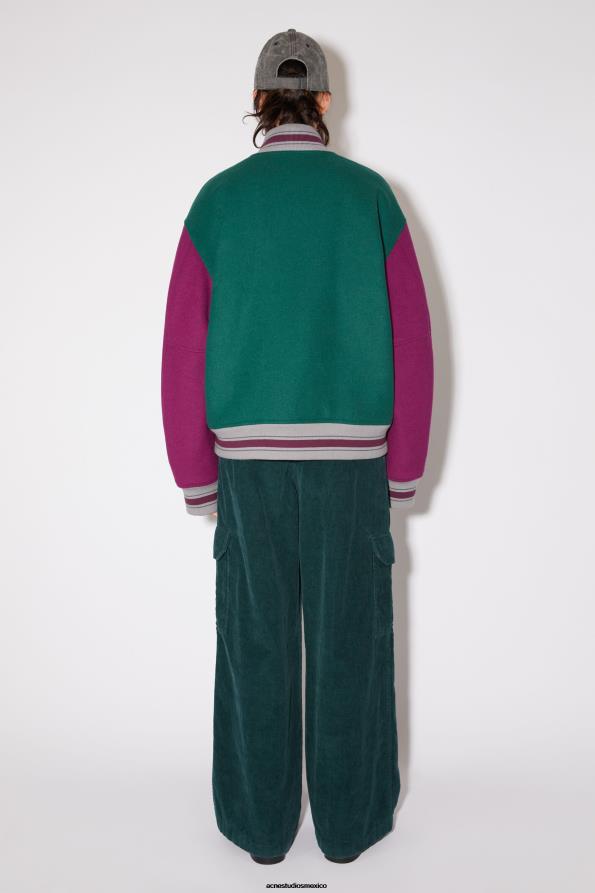 Acne Studios vestir verde noche 0T4HT23 chaqueta universitaria unisex