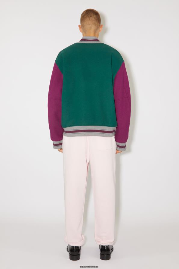 Acne Studios vestir verde noche 0T4HT901 chaqueta universitaria unisex