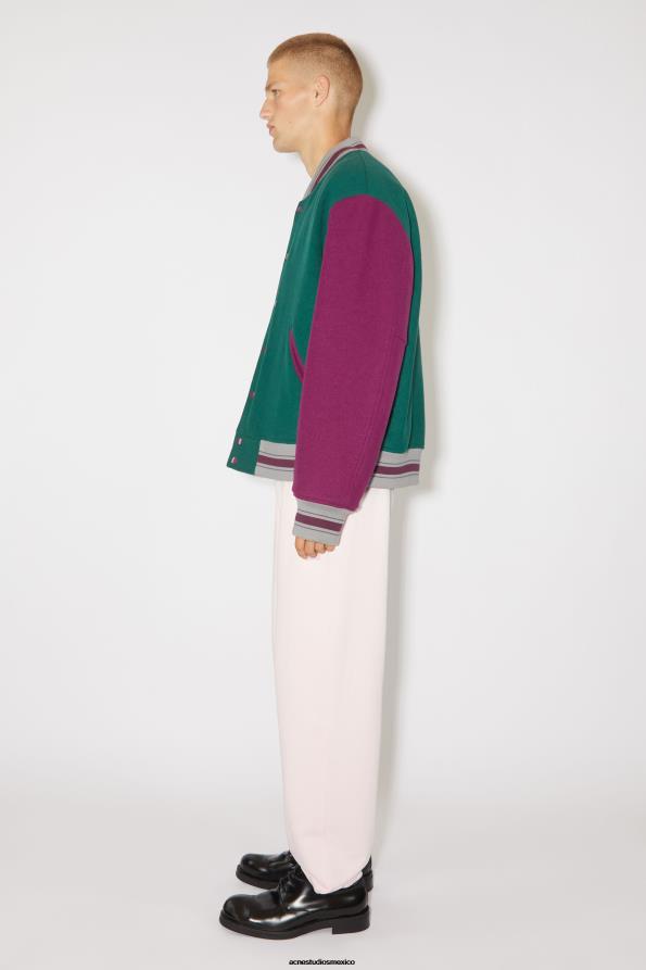 Acne Studios vestir verde noche 0T4HT901 chaqueta universitaria unisex