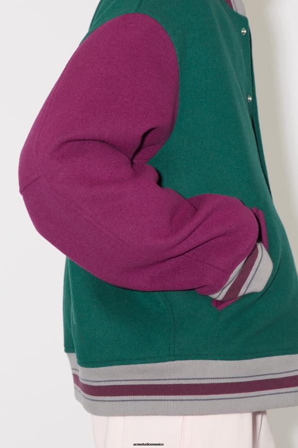 Acne Studios vestir verde noche 0T4HT901 chaqueta universitaria unisex