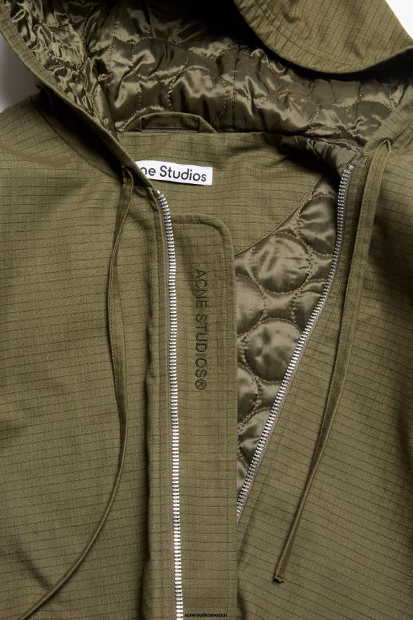 Acne Studios vestir verde oliva 0T4HT882 chaqueta acolchada antidesgarros
