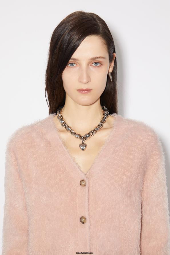 Acne Studios vestir Rosa empolvado 0T4HT103 cárdigan de punto esponjoso