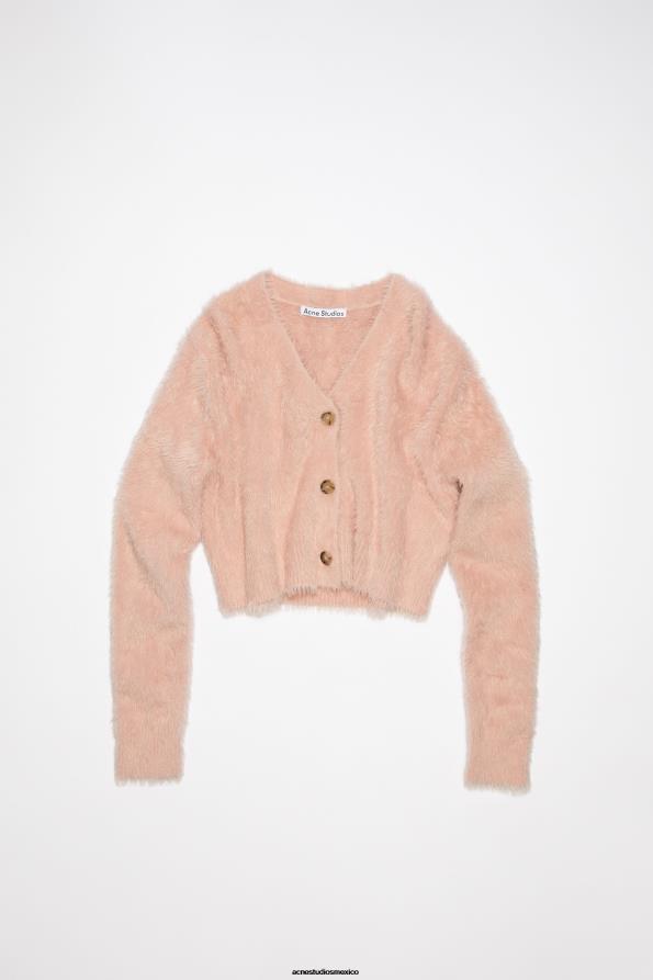 Acne Studios vestir Rosa empolvado 0T4HT103 cárdigan de punto esponjoso