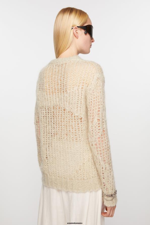 Acne Studios vestir arena beige 0T4HT69 jersey en mezcla de mohair