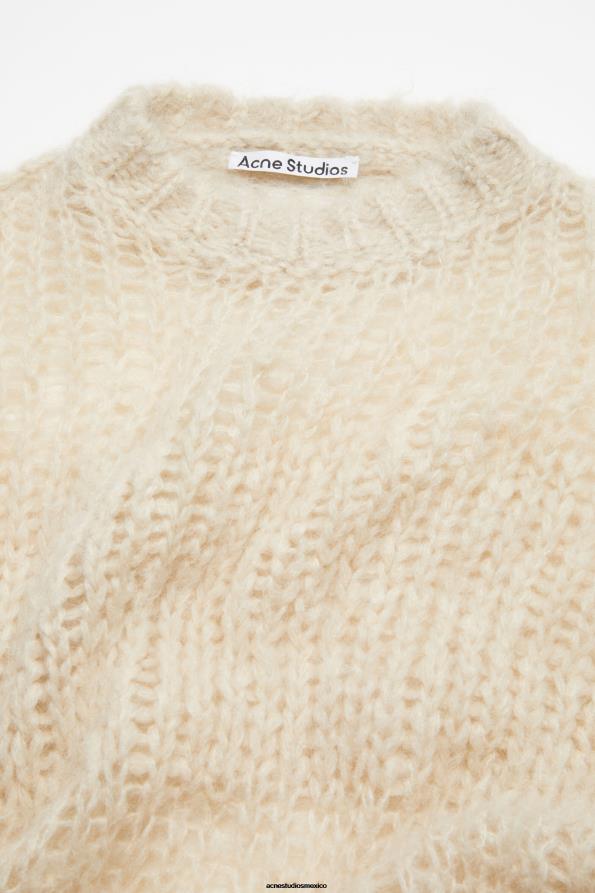 Acne Studios vestir arena beige 0T4HT69 jersey en mezcla de mohair
