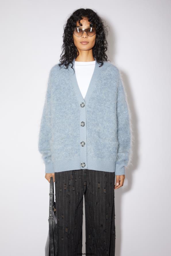 Acne Studios vestir azul denim 0T4HT112 cárdigan de lana y mohair