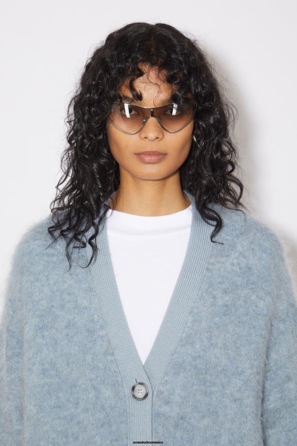 Acne Studios vestir azul denim 0T4HT112 cárdigan de lana y mohair