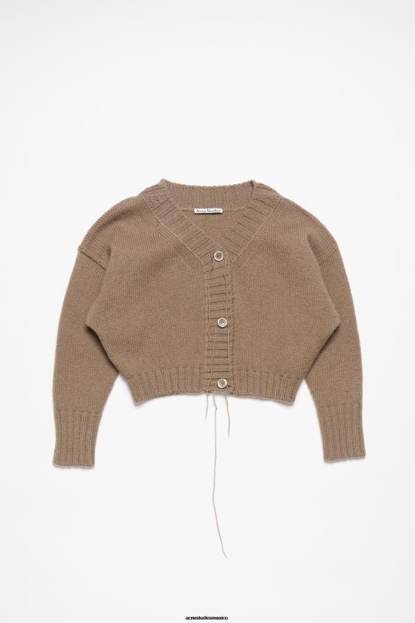 Acne Studios vestir marrón barro 0T4HT70 cárdigan de punto