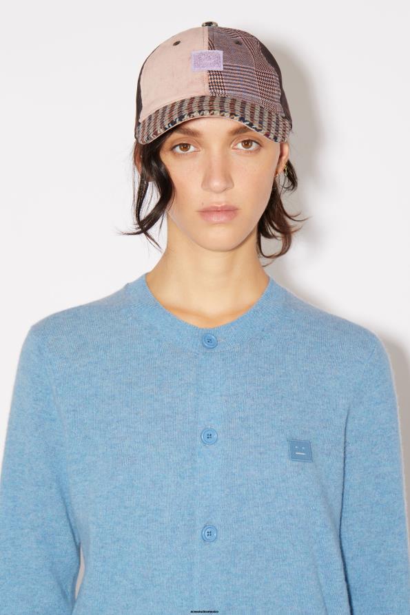 Acne Studios vestir mezcla azul acero 0T4HT78 cárdigan con cuello redondo