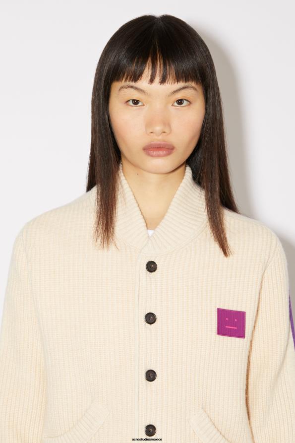 Acne Studios vestir mezcla de avena 0T4HT95 cárdigan con cuello redondo unisex
