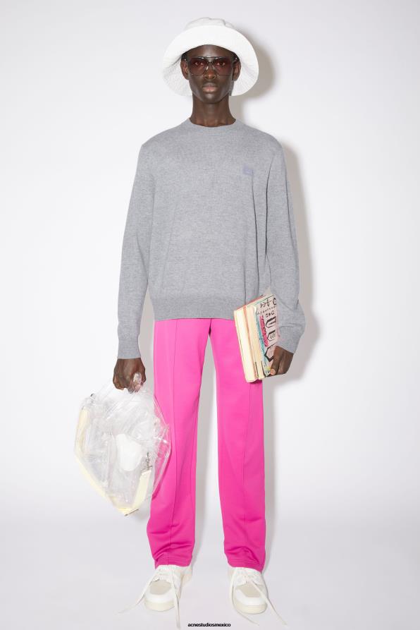 Acne Studios vestir mezcla de grises 0T4HT1184 suéter de lana con cuello redondo unisex