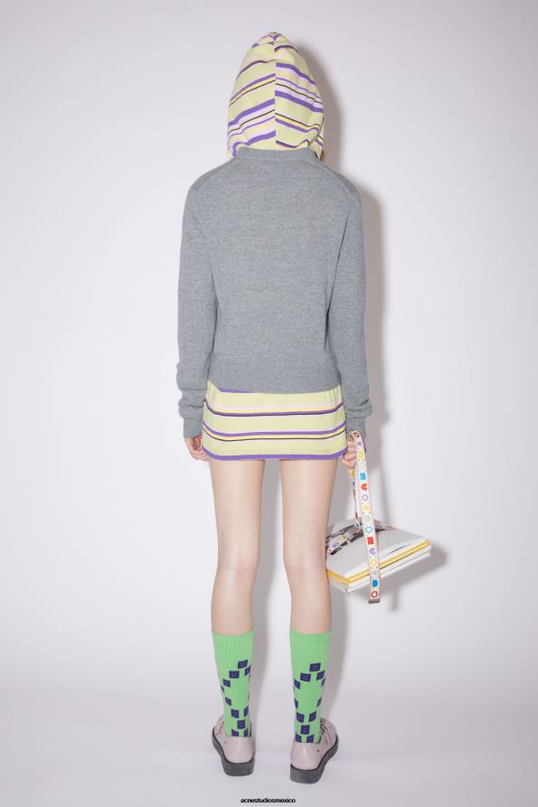 Acne Studios vestir mezcla de grises 0T4HT411 suéter de lana con cuello en v unisex