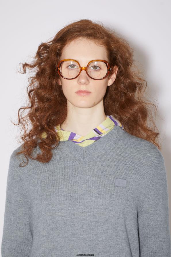 Acne Studios vestir mezcla de grises 0T4HT411 suéter de lana con cuello en v unisex