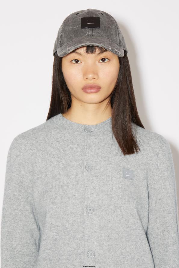 Acne Studios vestir mezcla gris claro 0T4HT80 cárdigan con cuello redondo