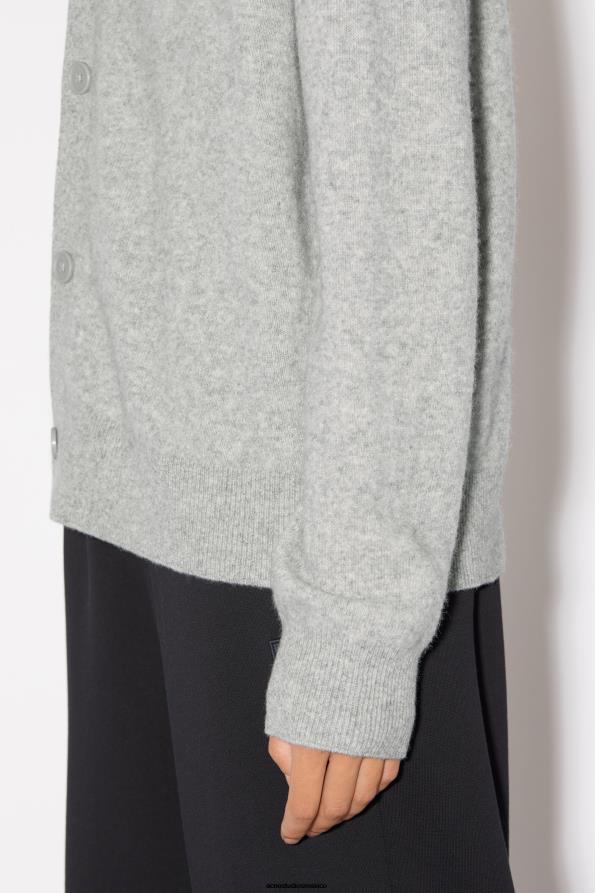 Acne Studios vestir mezcla gris claro 0T4HT81 cárdigan con cuello en v unisex