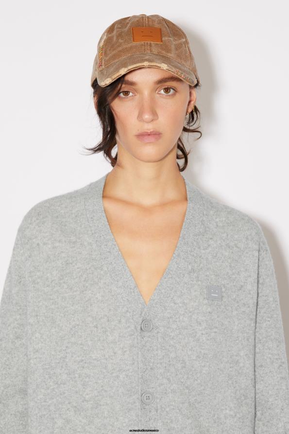 Acne Studios vestir mezcla gris claro 0T4HT81 cárdigan con cuello en v unisex