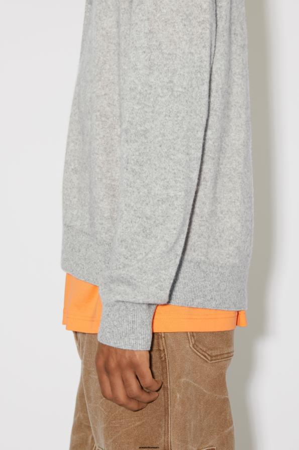 Acne Studios vestir mezcla gris claro 0T4HT939 cárdigan con cuello en v unisex