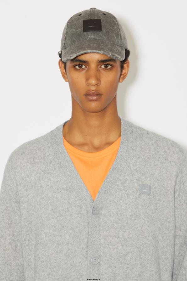 Acne Studios vestir mezcla gris claro 0T4HT939 cárdigan con cuello en v unisex
