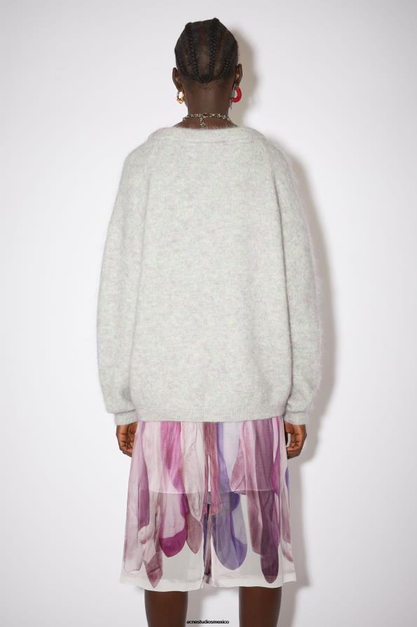 Acne Studios vestir mezcla verde suave 0T4HT424 jersey con cuello redondo