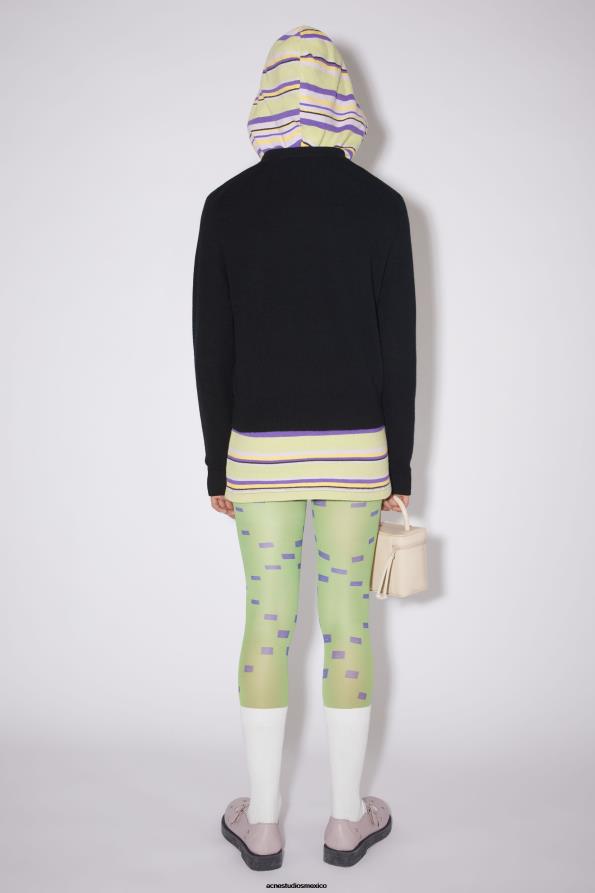 Acne Studios vestir negro 0T4HT413 suéter de lana con cuello en v unisex