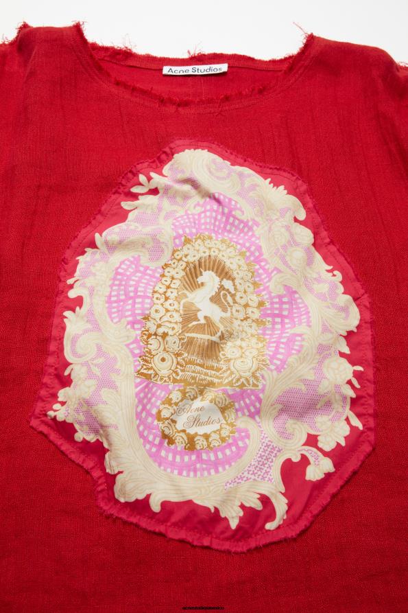 Acne Studios vestir rojo 0T4HT997 suéter arrugado