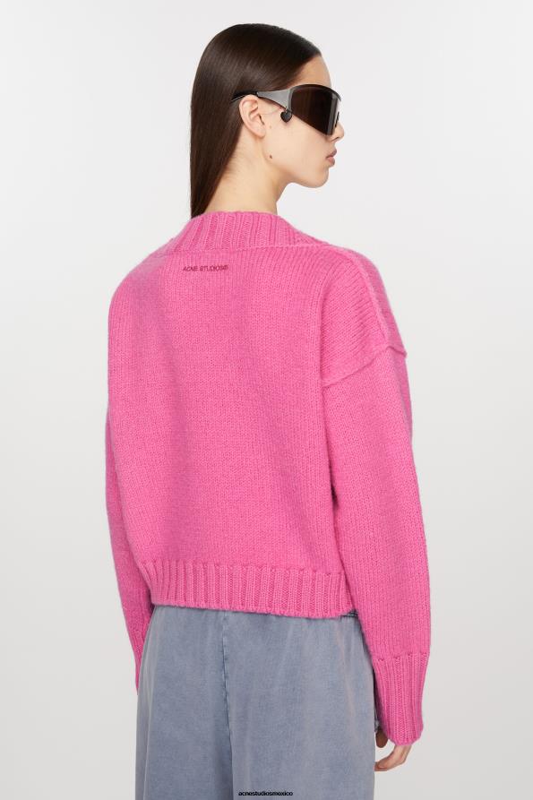 Acne Studios vestir rosa 0T4HT77 cárdigan de punto