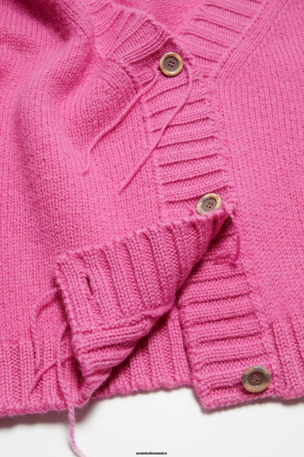 Acne Studios vestir rosa 0T4HT77 cárdigan de punto