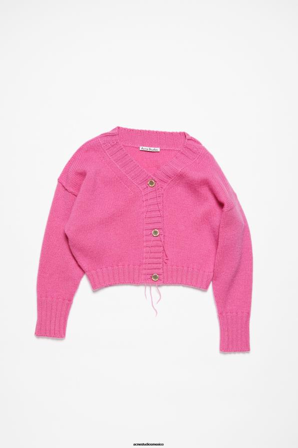 Acne Studios vestir rosa 0T4HT77 cárdigan de punto