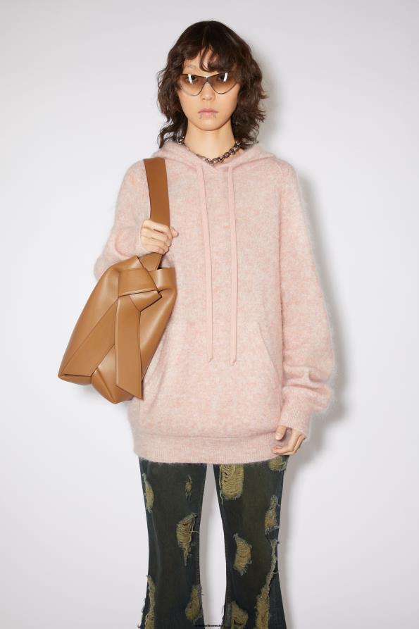 Acne Studios vestir rosa descolorido 0T4HT113 sudadera con capucha de lana y mohair