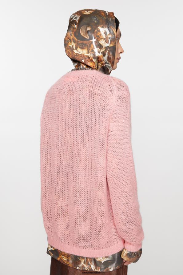 Acne Studios vestir rubor rosa 0T4HT927 suéter de cuello redondo