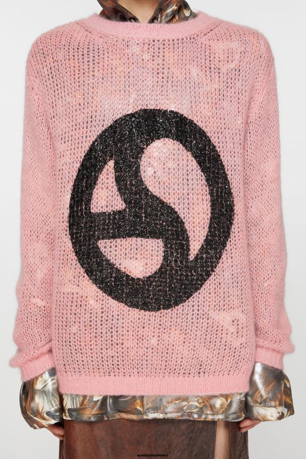 Acne Studios vestir rubor rosa 0T4HT927 suéter de cuello redondo