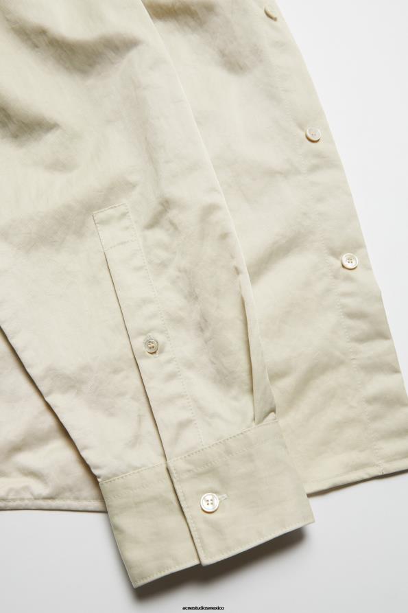 Acne Studios vestir blanco marfil 0T4HT892 sobrecamisa de nailon